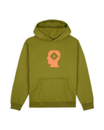 Brain Dead x Rapha Logo Lock Hooded Sweatshirt - Moss 1