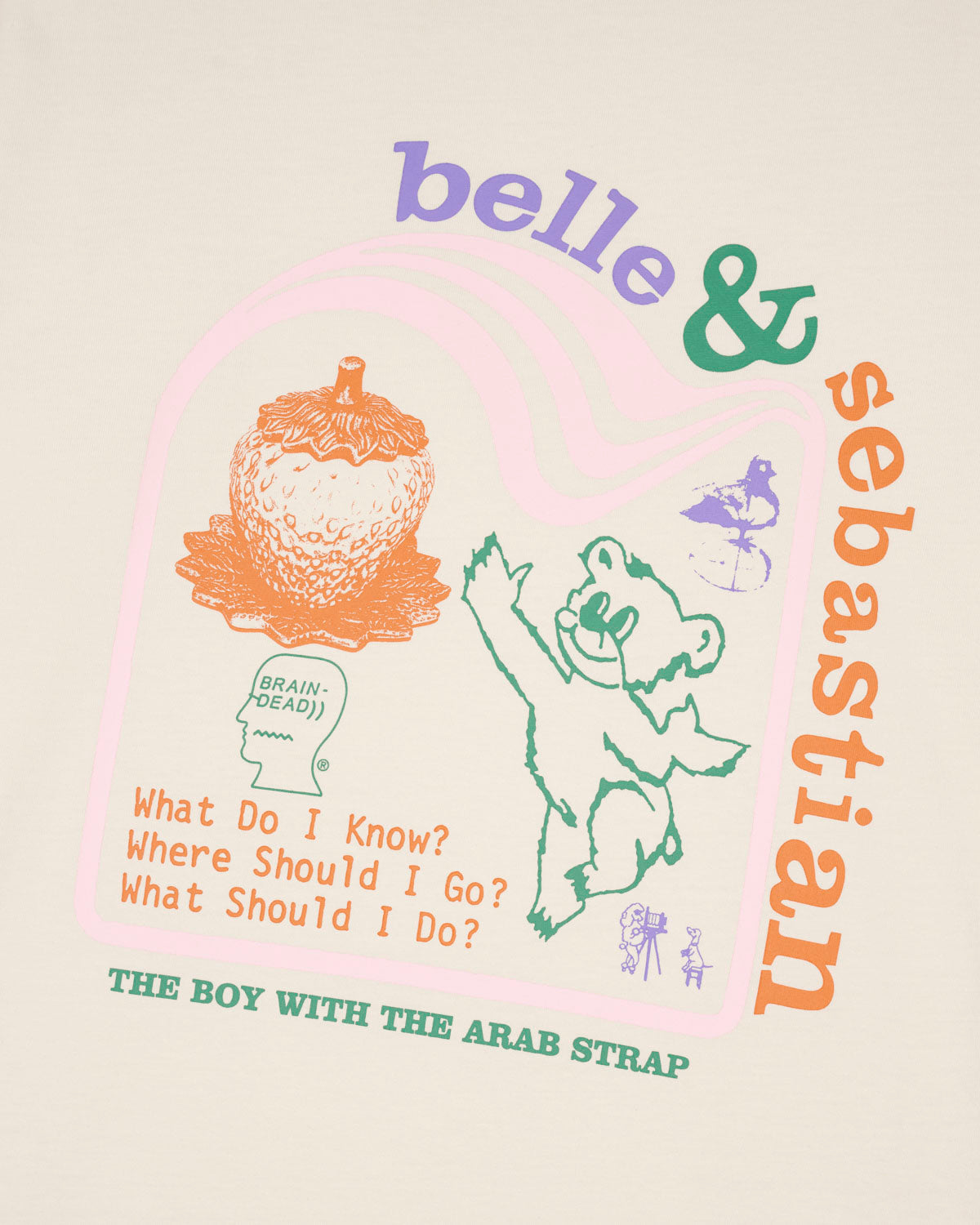 Brain Dead x Belle & Sebastian Boy With The Arab Strap T-Shirt - Natural 3