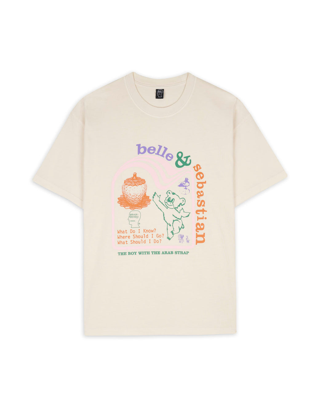 Brain Dead x Belle & Sebastian Boy With The Arab Strap T-Shirt - Natural 1