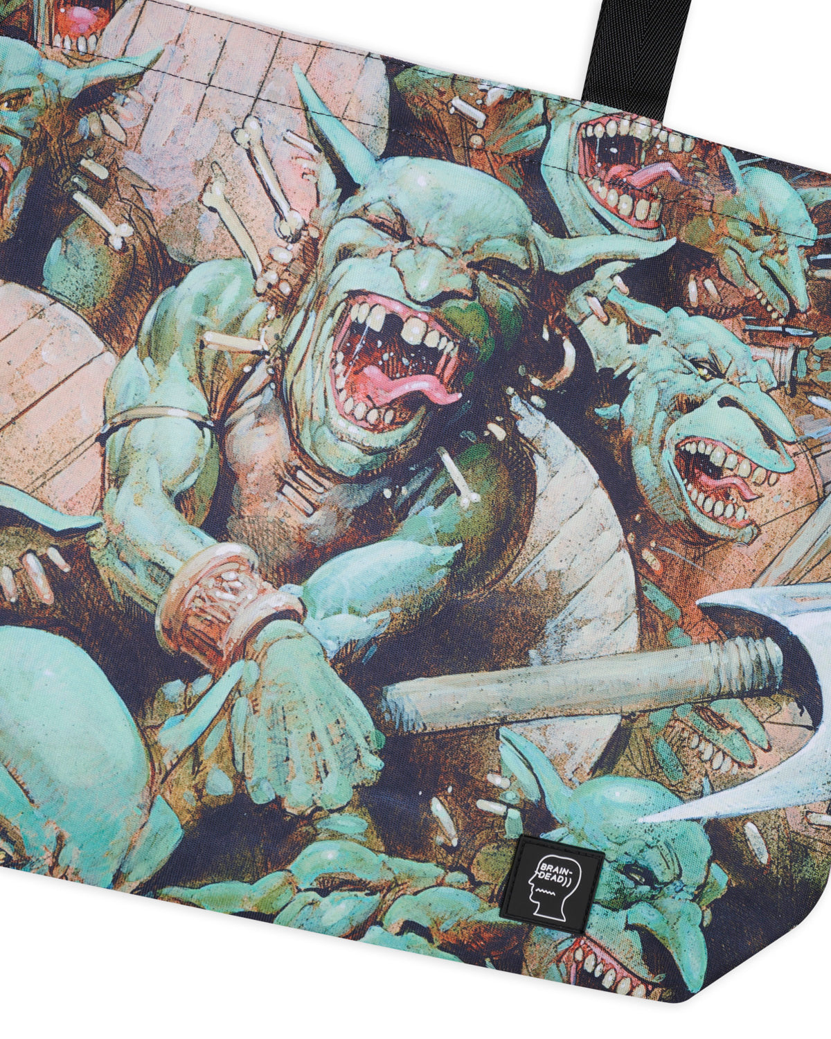 Brain Dead x Magic: The Gathering Goblin Offensive Tote Bag - Light Green 3