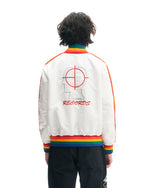 Brain Dead Records Embroidered Satin Club Jacket - White 6