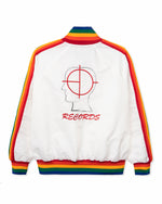 Brain Dead Records Embroidered Satin Club Jacket - White 2