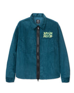 Mushroom Embroidered Full-Zip Corduroy Shirt Jacket - Rain 1