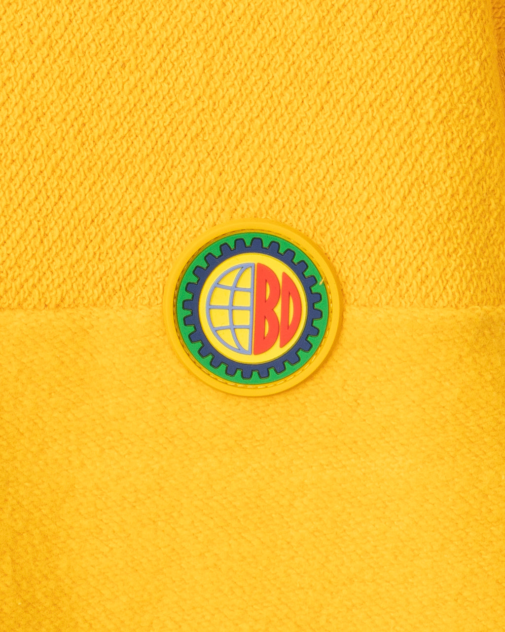 Global Works Split Panel Fleece & Terry Crewneck Sweatshirt - Yellow 3