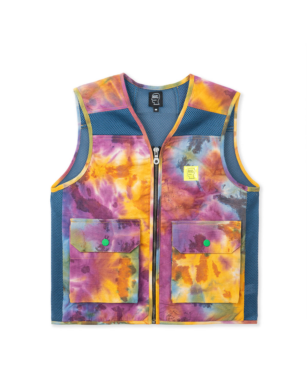 Dyed Canvas Spacer Mesh Tactical Vest - Tie Dye