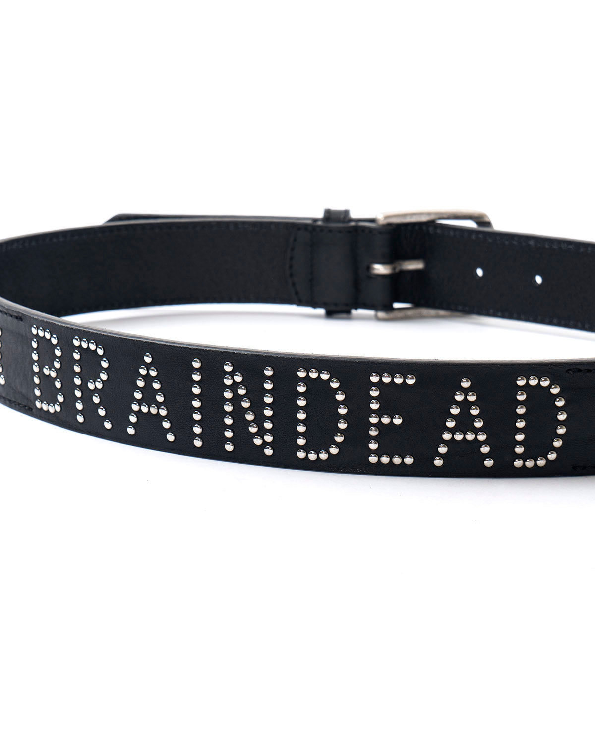 Studded Cow Hide Standard Belt - Black – Brain Dead