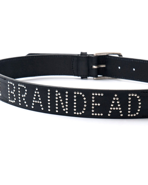 Studded Cow Hide Standard Belt  - Black 2