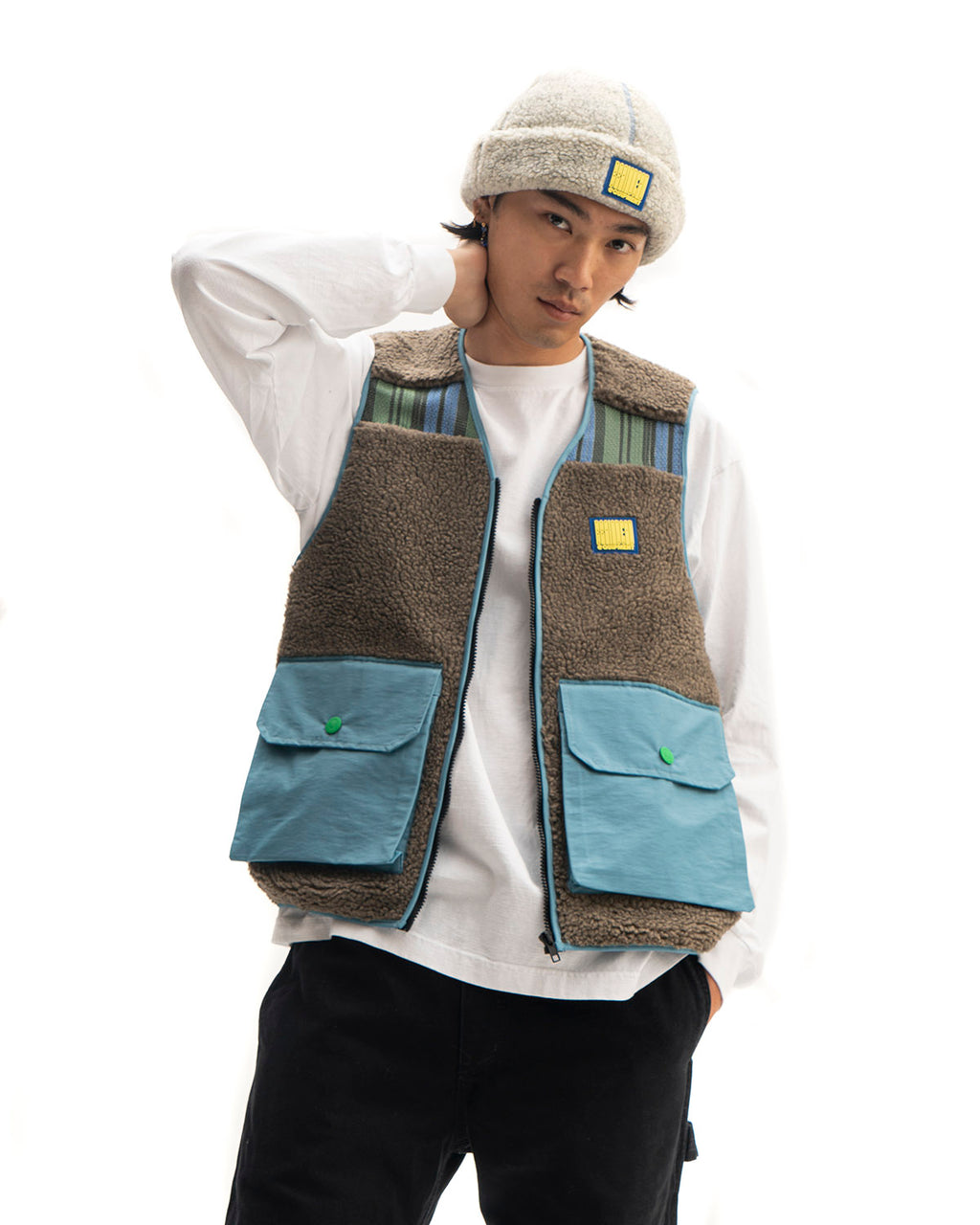 Sherpa Tactical Vest - Brown/Skyblue 7