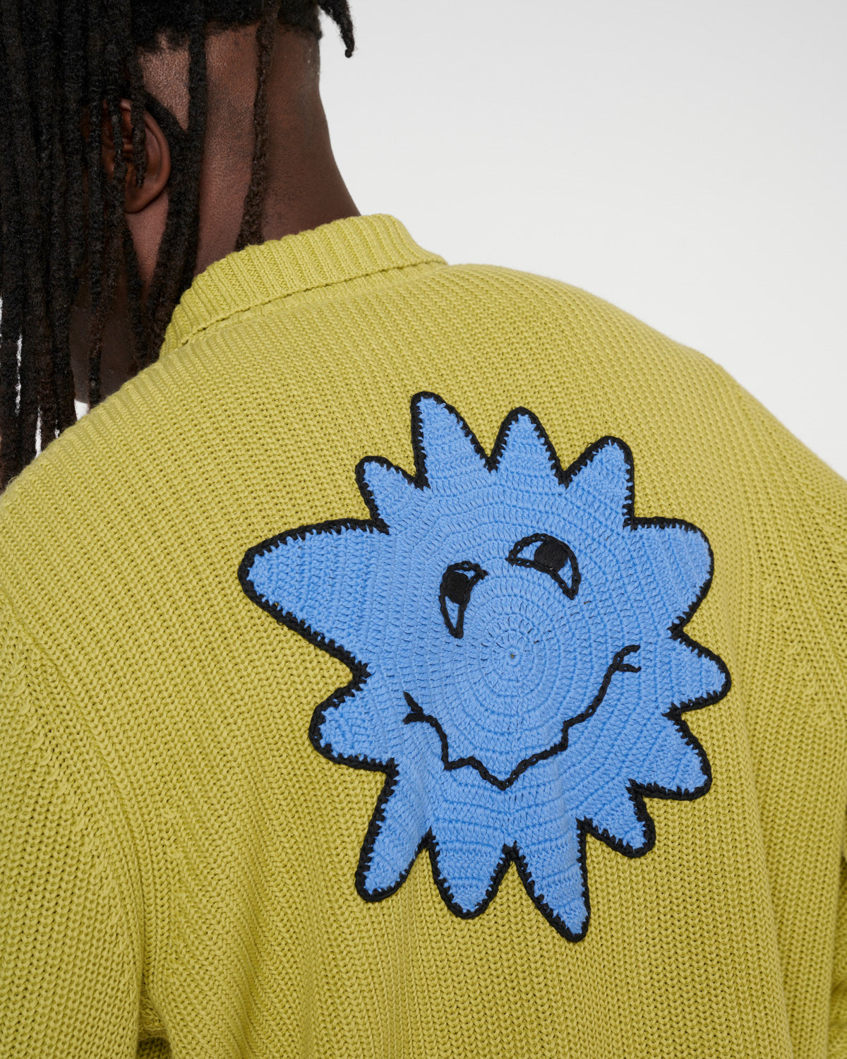 トップス BRAINDEAD BUGGIN' OUT CROCHET CARDIGAN Brain Dead Blue