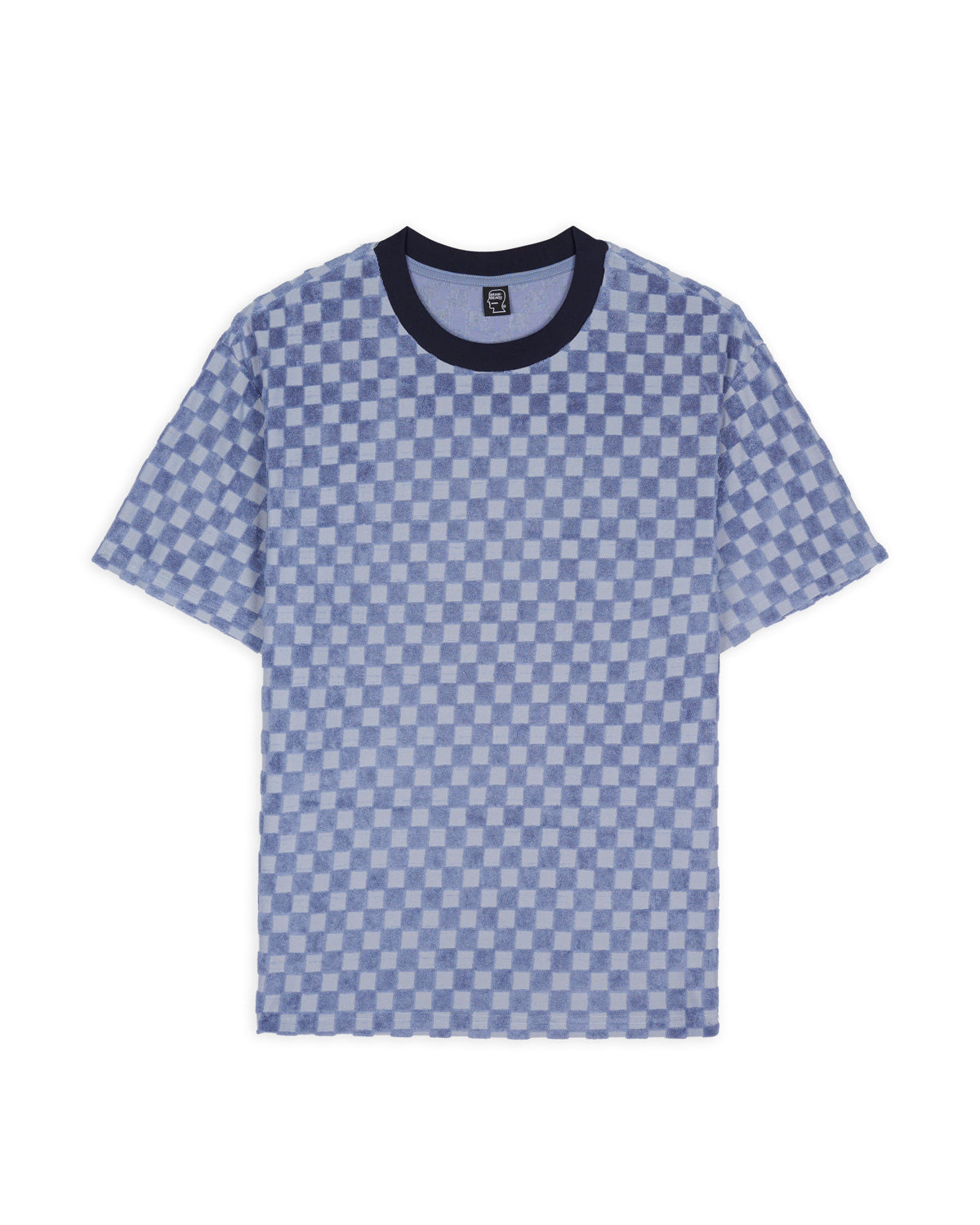 Check Burnout T-shirt - Light Blue