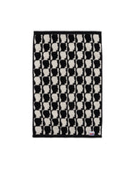 Checkered Logo Head Hand Towel - Black 2