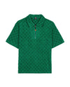 Chenille Check Half Zip Shirt - Green