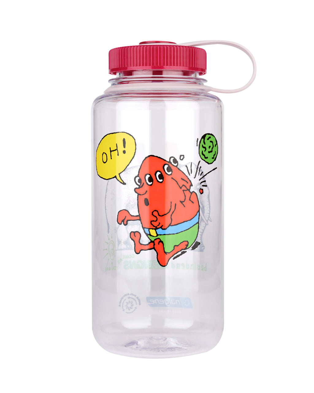 Come As You Are 32OZ Wide Mouth Sustain Nalgene - Clear/Berry