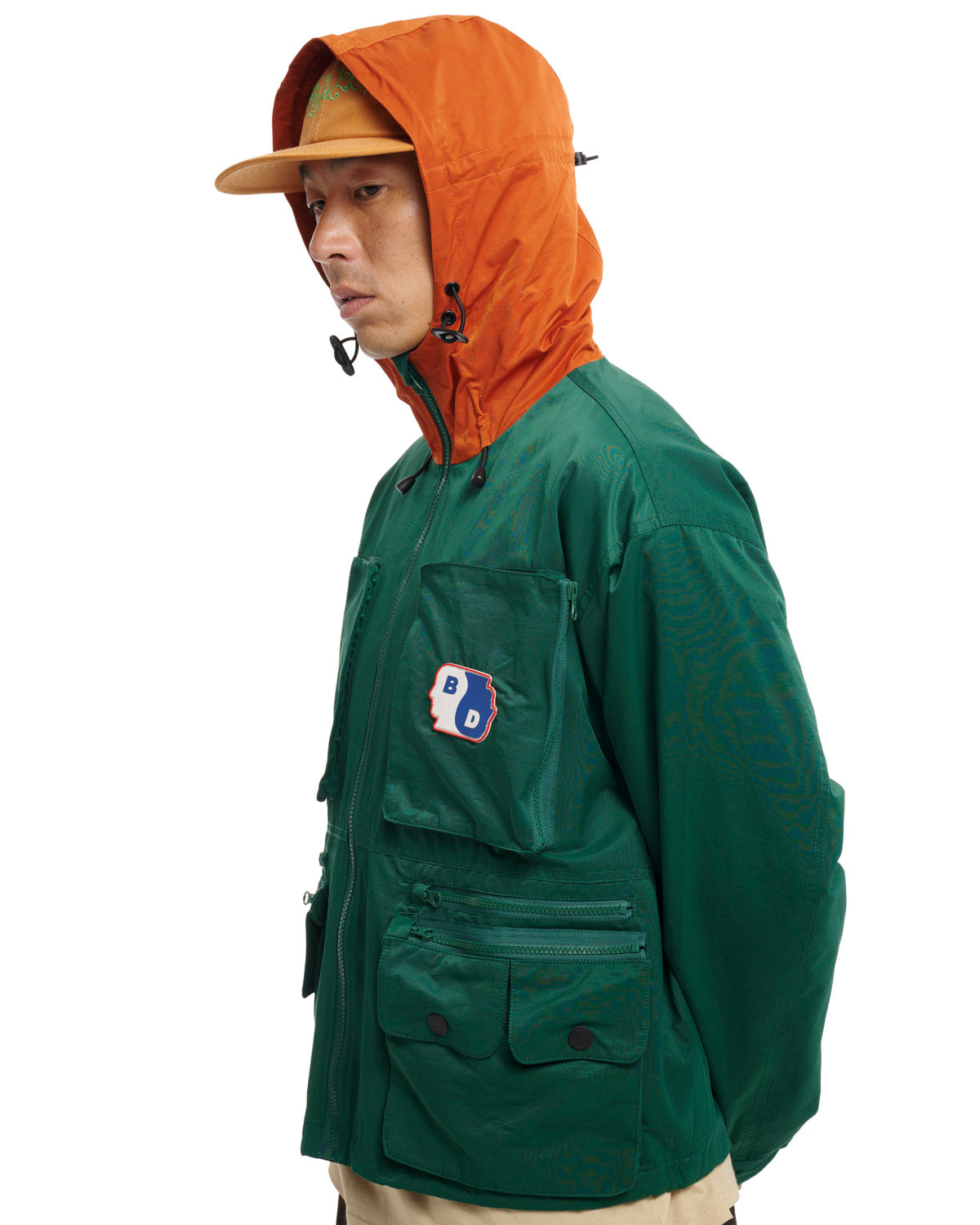 Cropped Hunting Jacket - Green/Terracotta 6