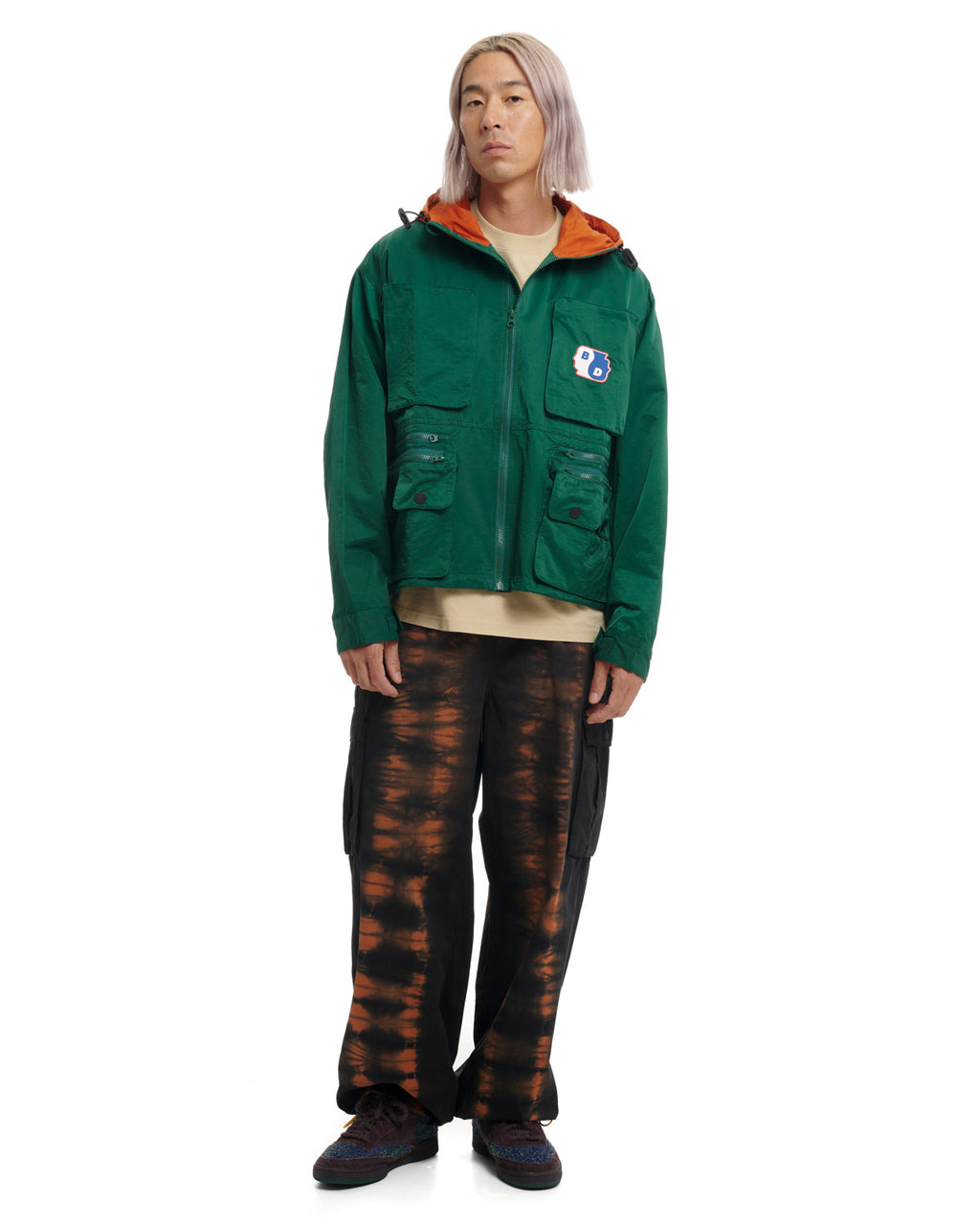 Cropped Hunting Jacket - Green/Terracotta 4