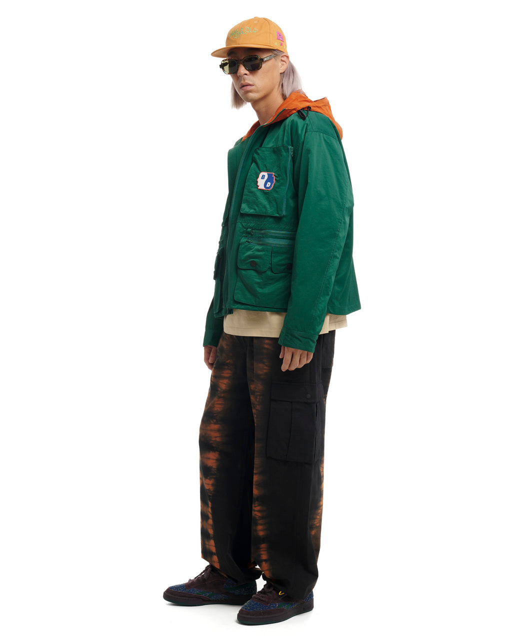 Cropped Hunting Jacket - Green/Terracotta 7