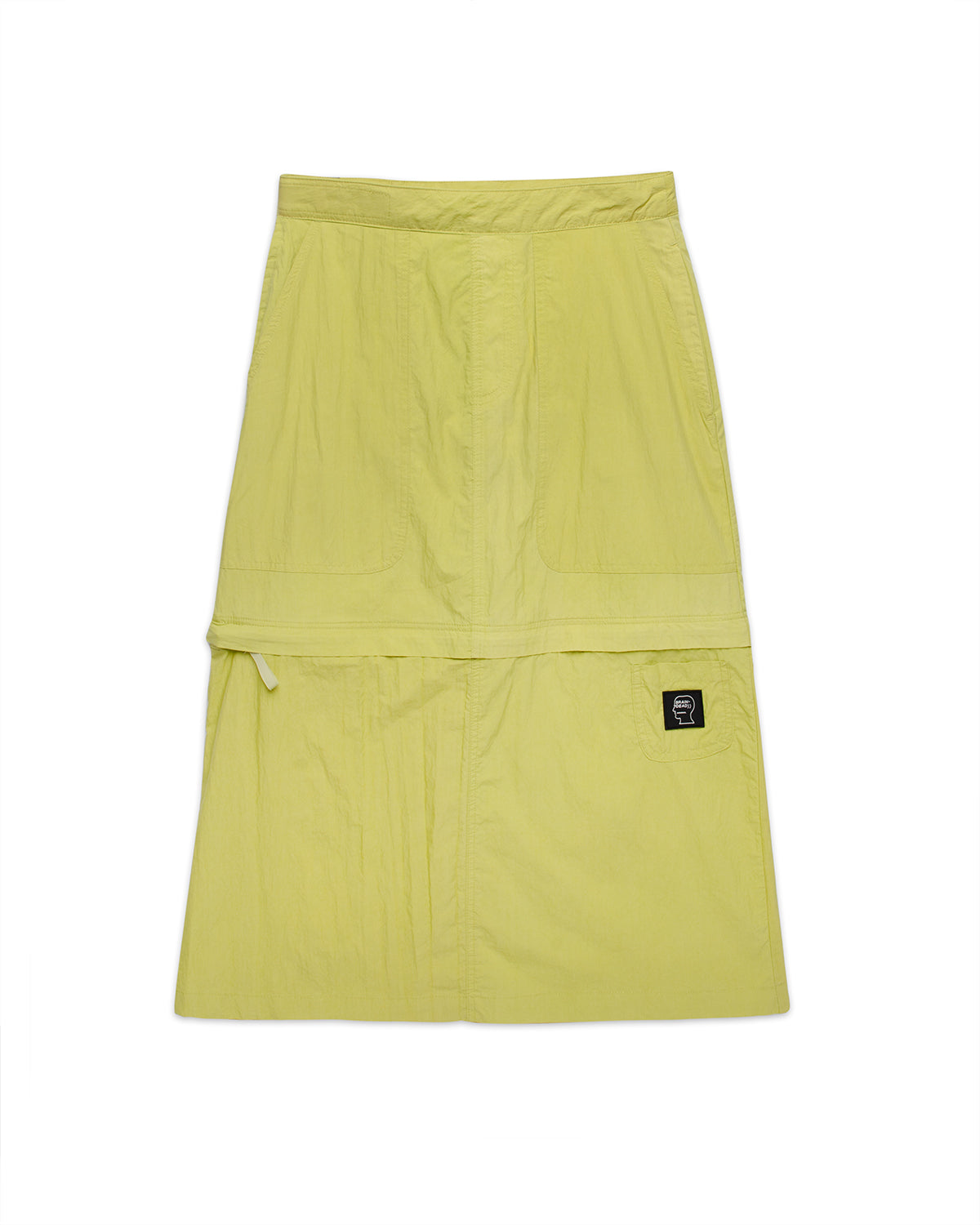 Washed Out Convertible Skirt - Lime 1