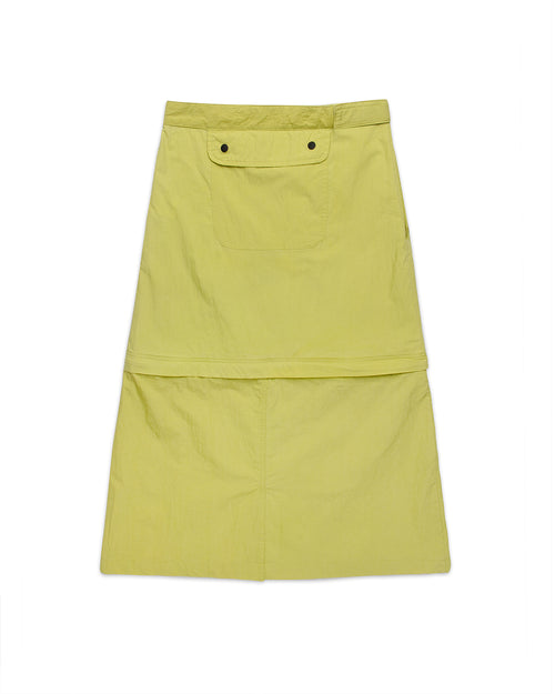 Washed Out Convertible Skirt - Lime 2