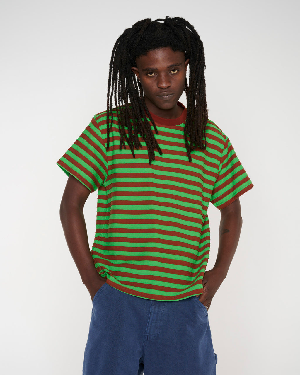 Denny Blaine Striped T-Shirt - Apple/Caramel 4