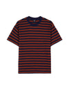 Denny Blaine Striped T-Shirt - Navy/Light Brown