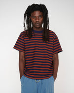 Denny Blaine Striped T-Shirt - Navy/Light Brown 4