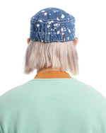 Dickies Embroidered Painters Cap - Bleach Dyed Denim 6