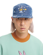 Dickies Embroidered Painters Cap - Bleach Dyed Denim 4