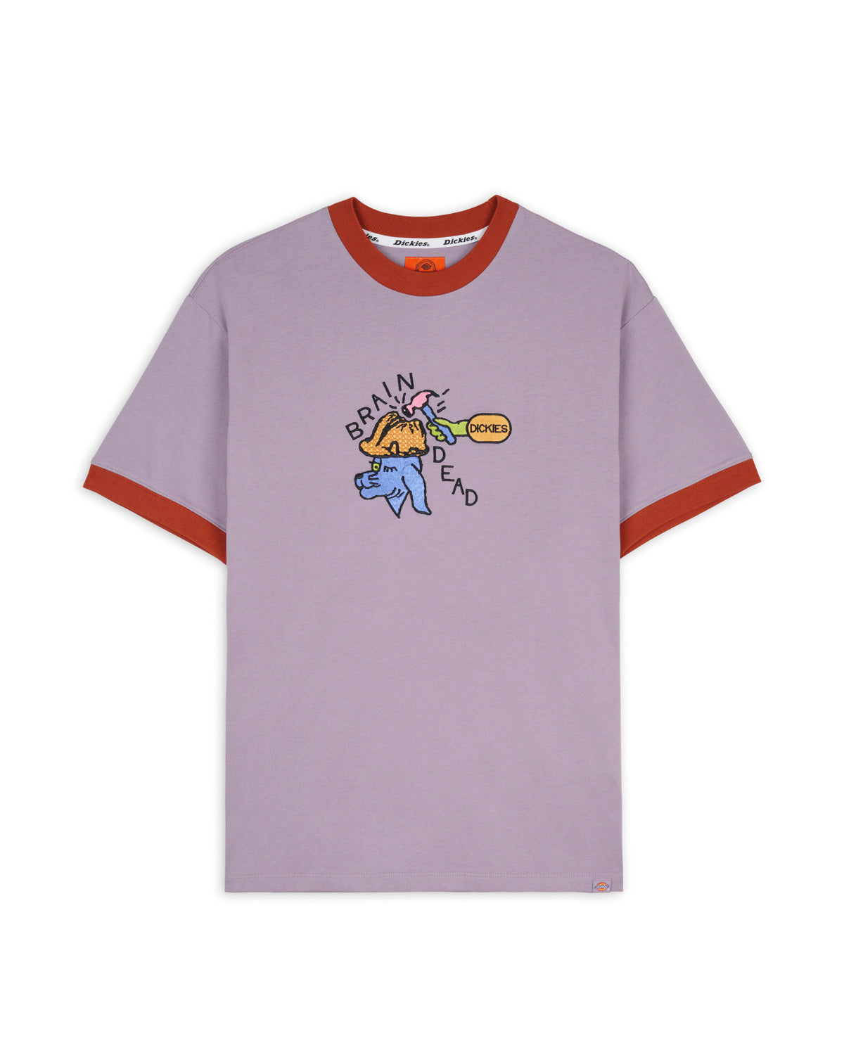 Dickies Hard Hat Embroidered Ringer T-Shirt - Purple Ash 1