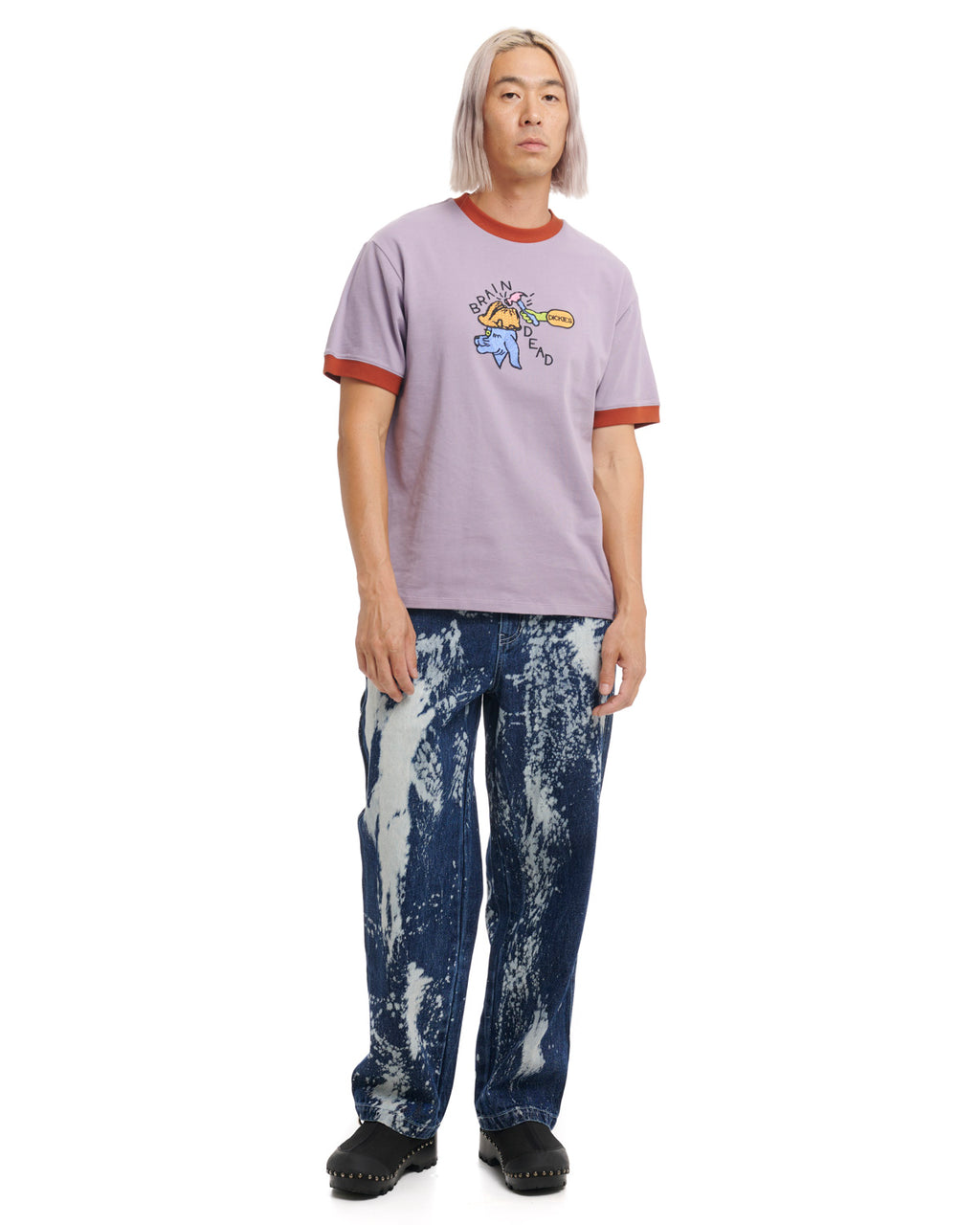 Dickies Hard Hat Embroidered Ringer T-Shirt - Purple Ash 4