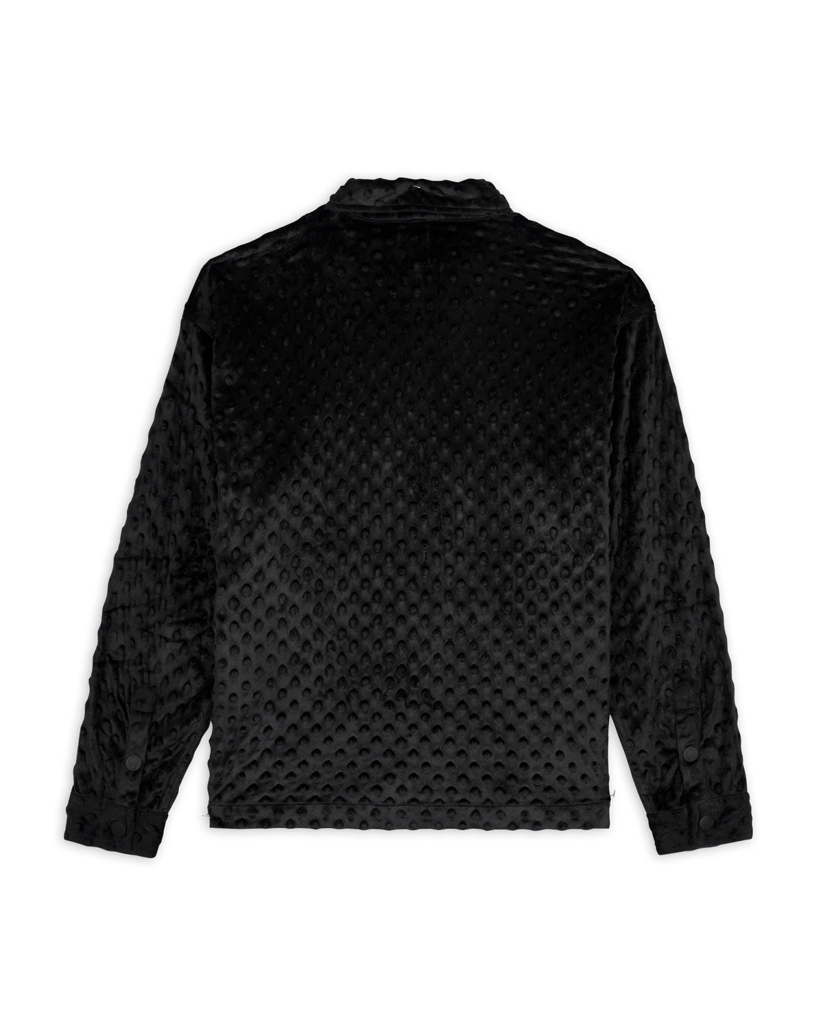 Embossed Fur Full Zip Jacket - Black 2
