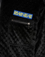 Embossed Fur Full Zip Jacket - Black 3