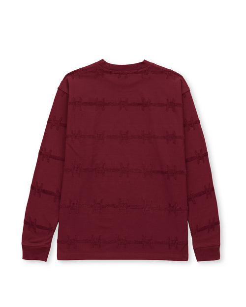 Barbed Wire Burnout Long Sleeve - Maroon 2