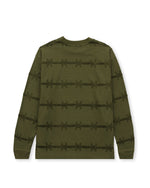 Barbed Wire Burnout Long Sleeve - Olive 2