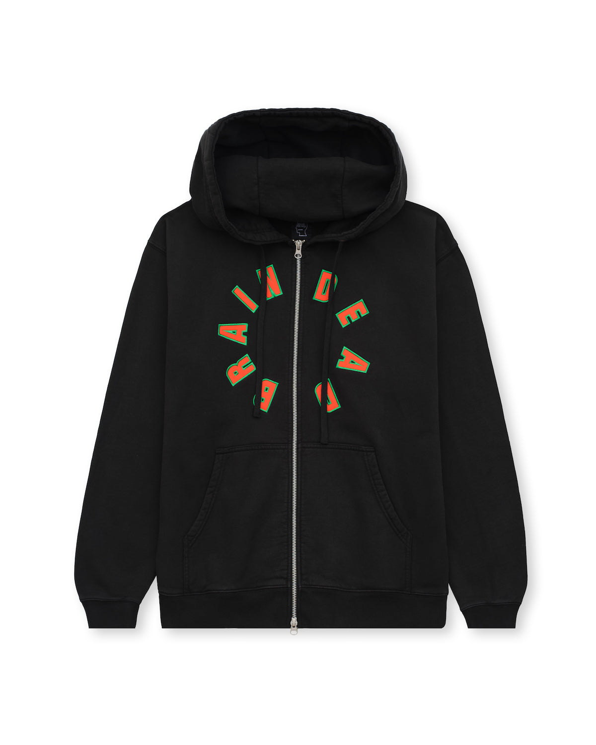 Collegiate Zip Up Hoodie - Black