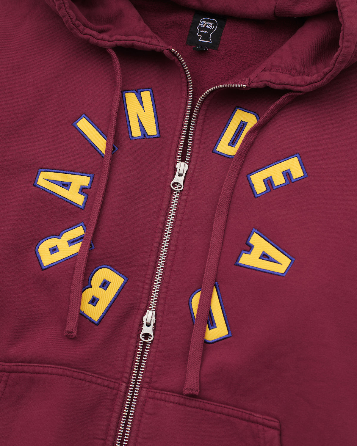 Collegiate Zip Up Hoodie - Maroon