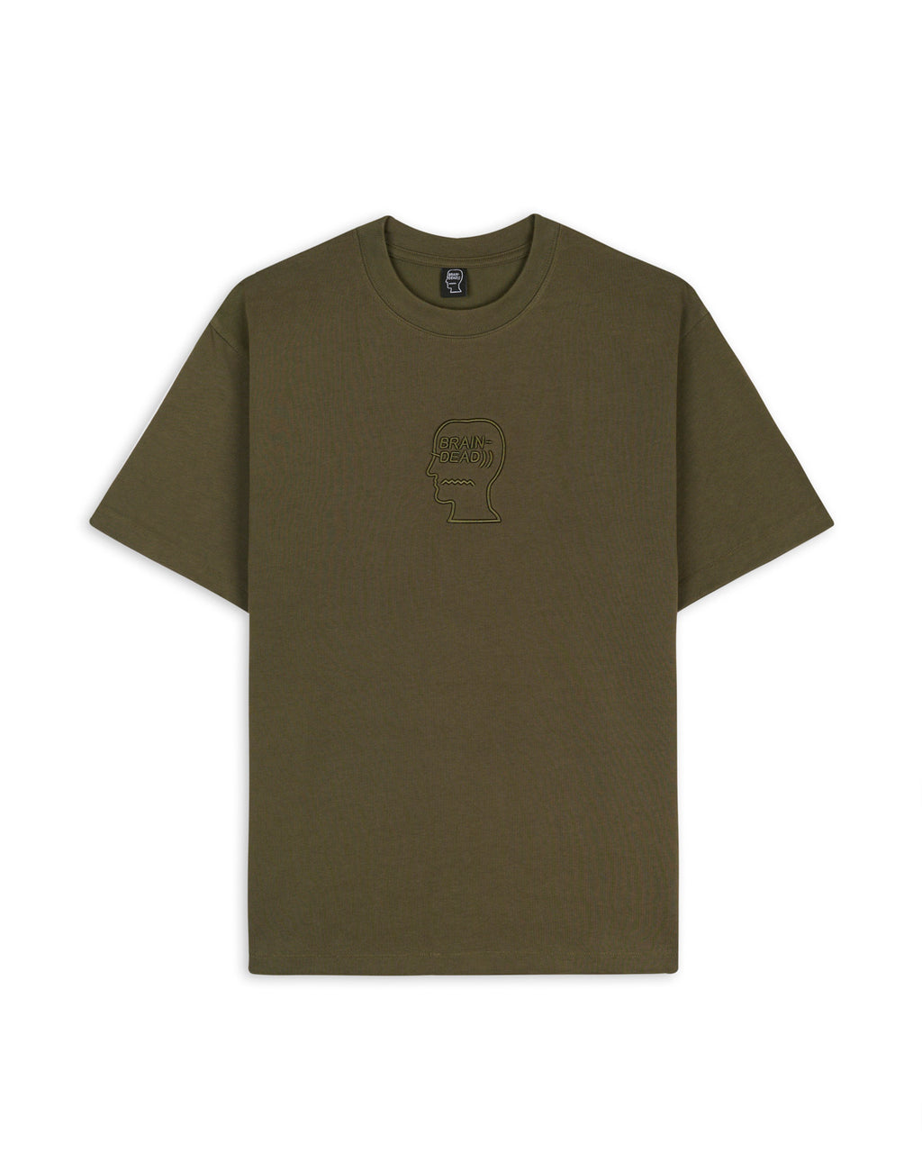3D Embroidered Logohead Heavy Weight T-Shirt - Olive