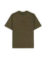 3D Embroidered Logohead Heavy Weight T-Shirt - Olive 1