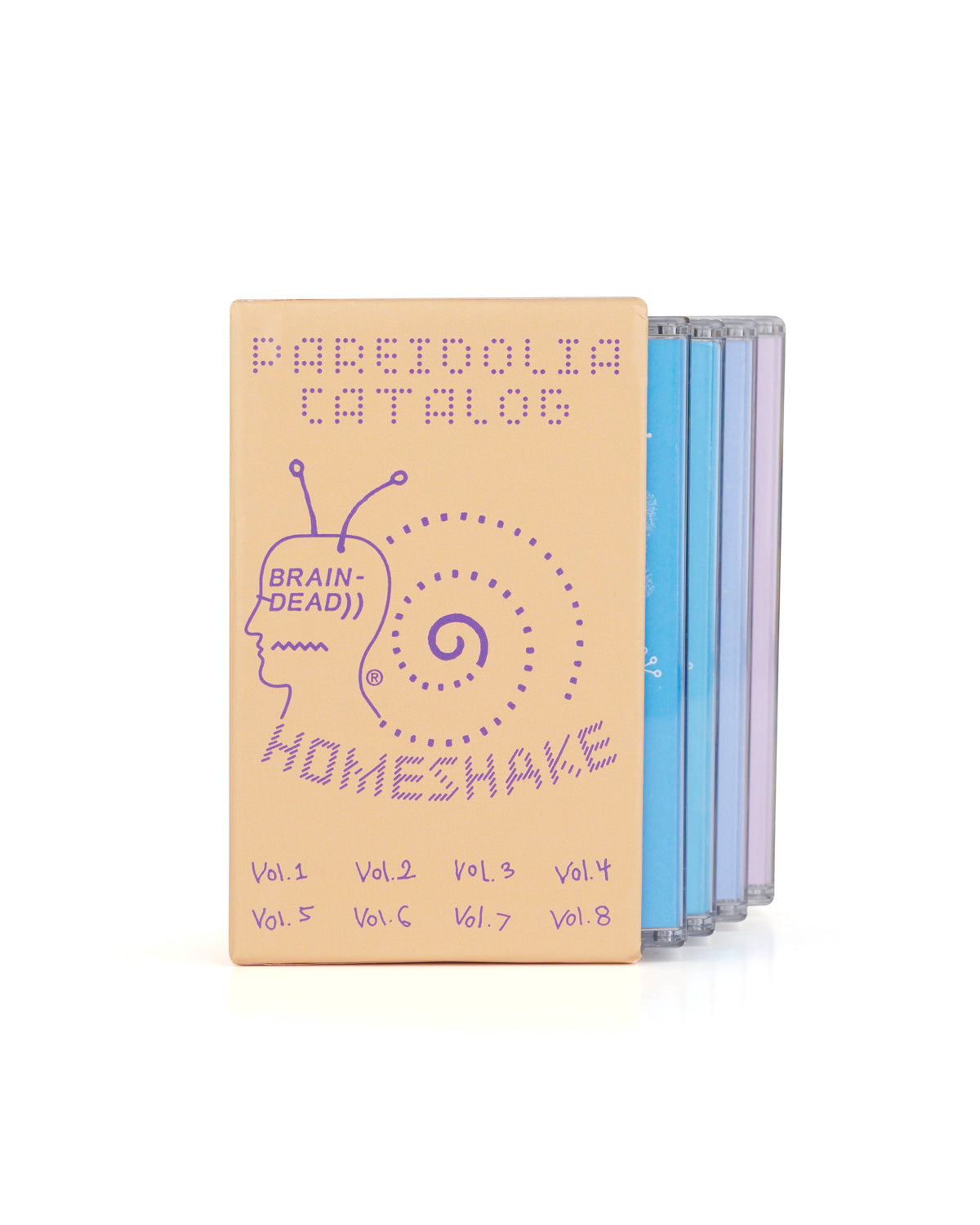 Brain Dead x Homeshake "Pareidolia Catalog" Cassette Box Set Peach
