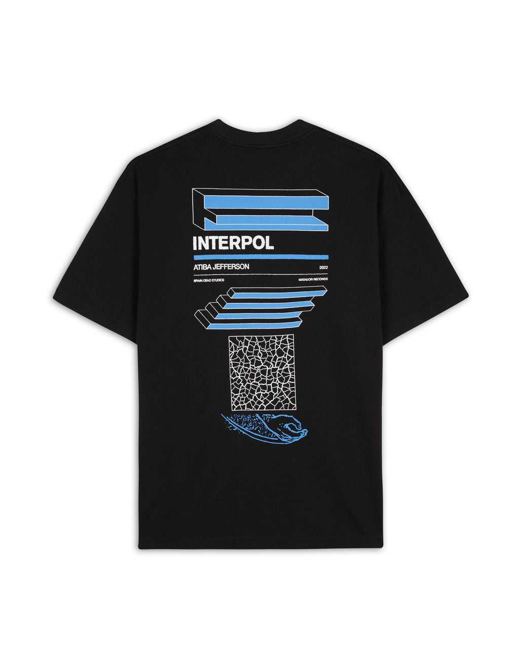 Brain Dead x Interpol Atiba Jefferson Photo #2 T-Shirt - Black 2