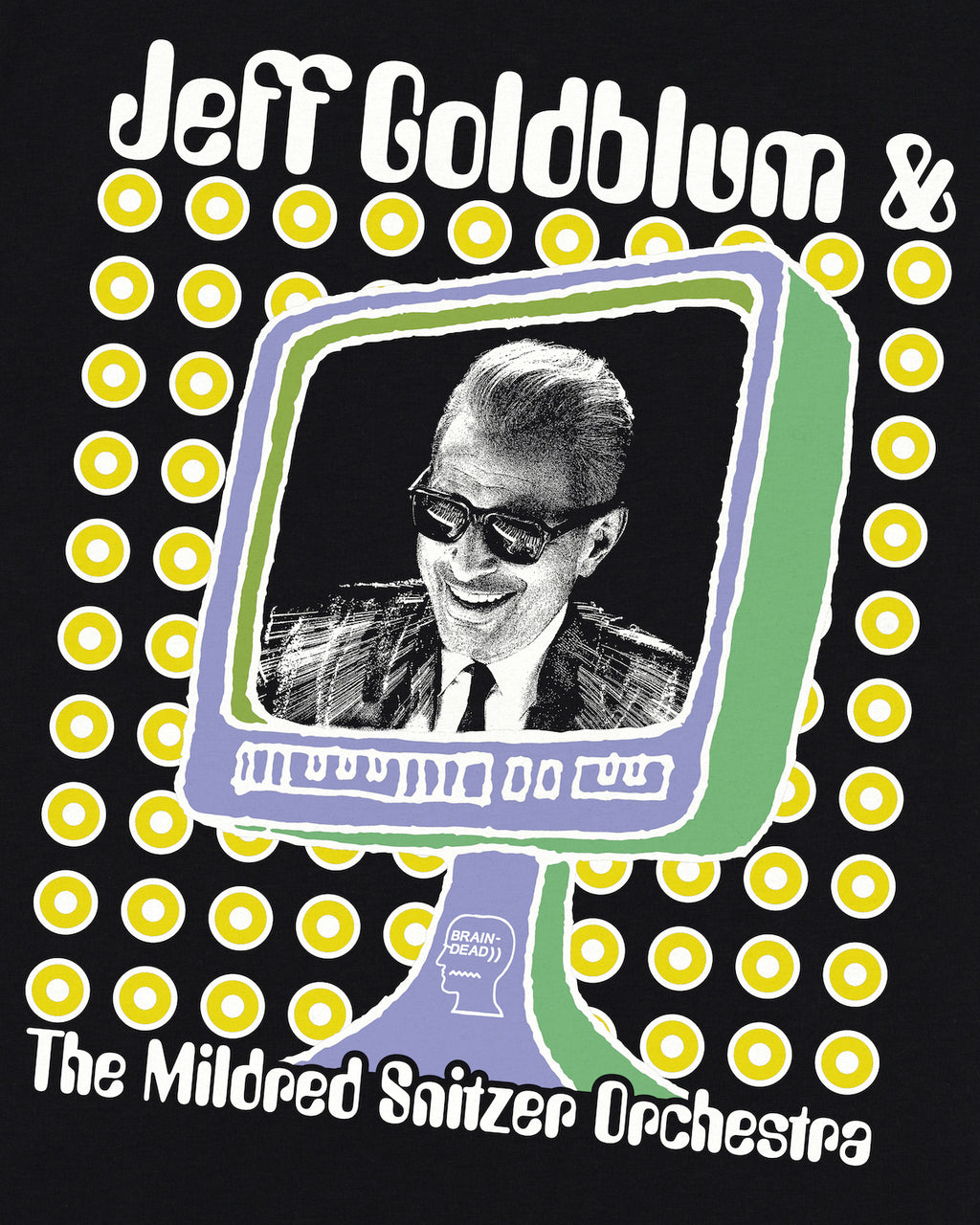 Brain Dead x Jeff Goldblum & The Mildred Snitzer Orchestra "Plays Well With Others" T-shirt - Black 4