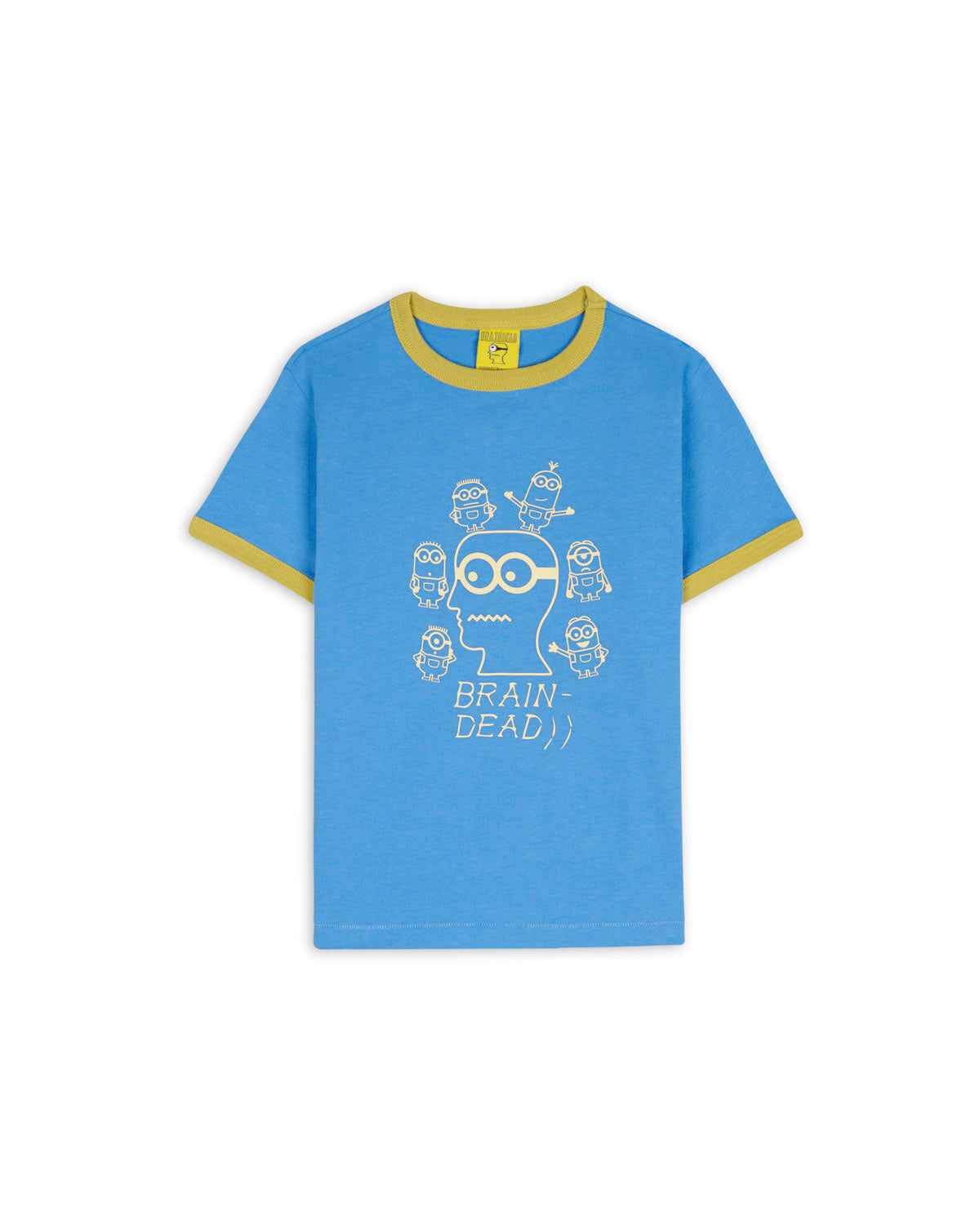 Brain Dead x Minions Kids Short Sleeve Ringer T-Shirt - Blue