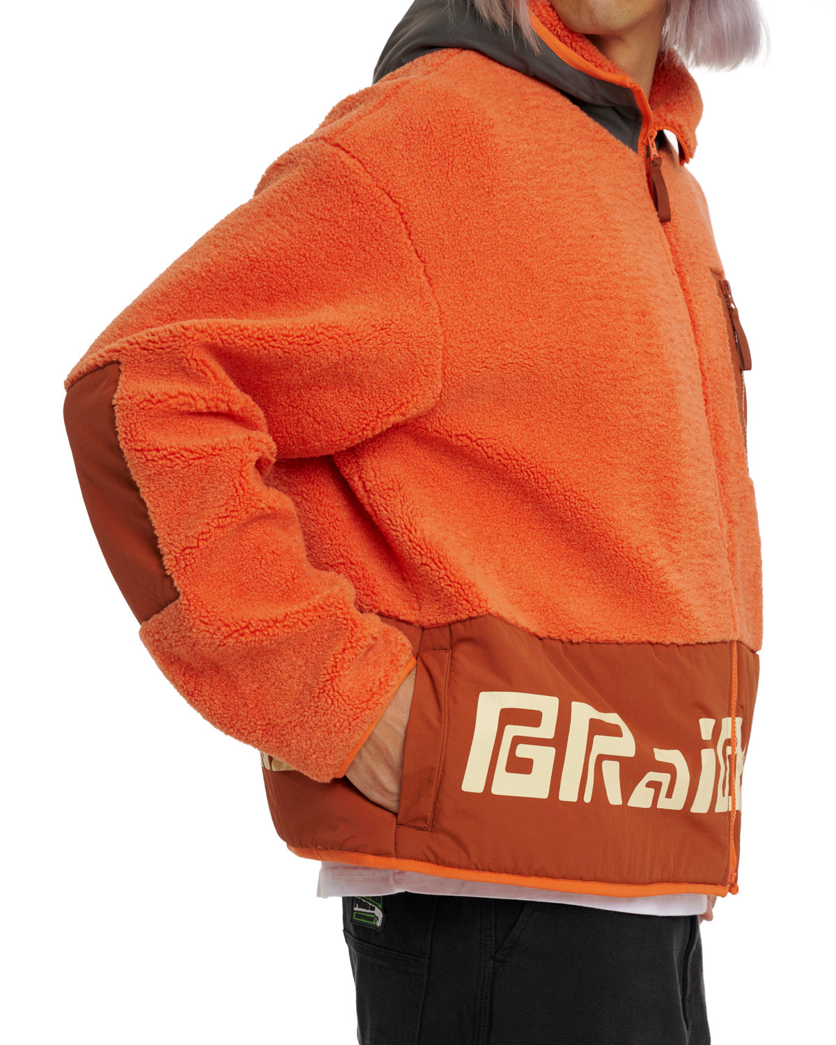 Levels Sherpa Full Zip Jacket - Orange 6