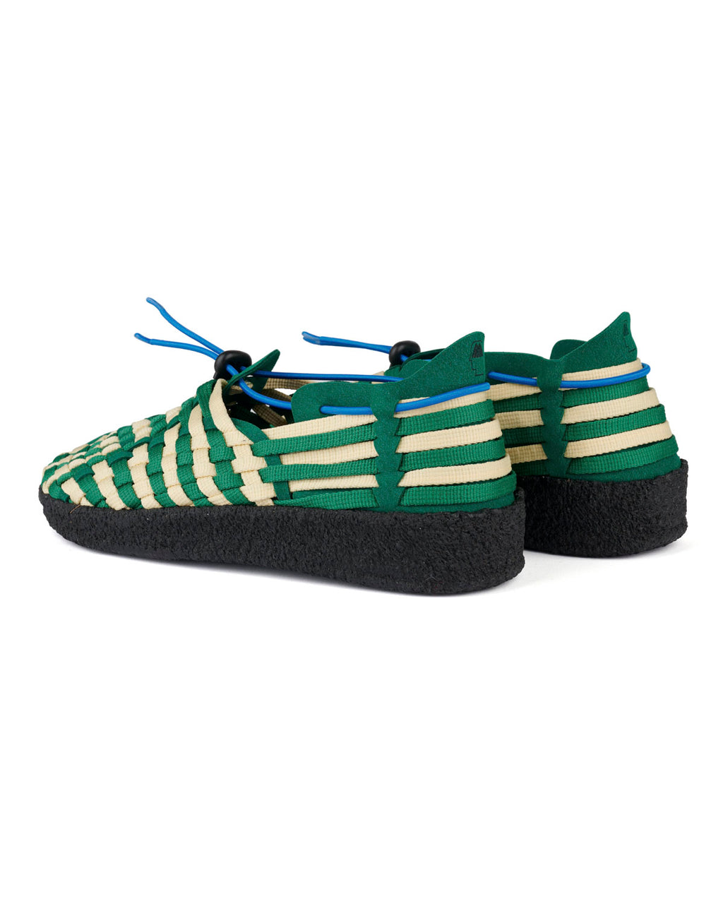 Women's Malibu Latigo Woven Shoe - Green/Natural/Black 3