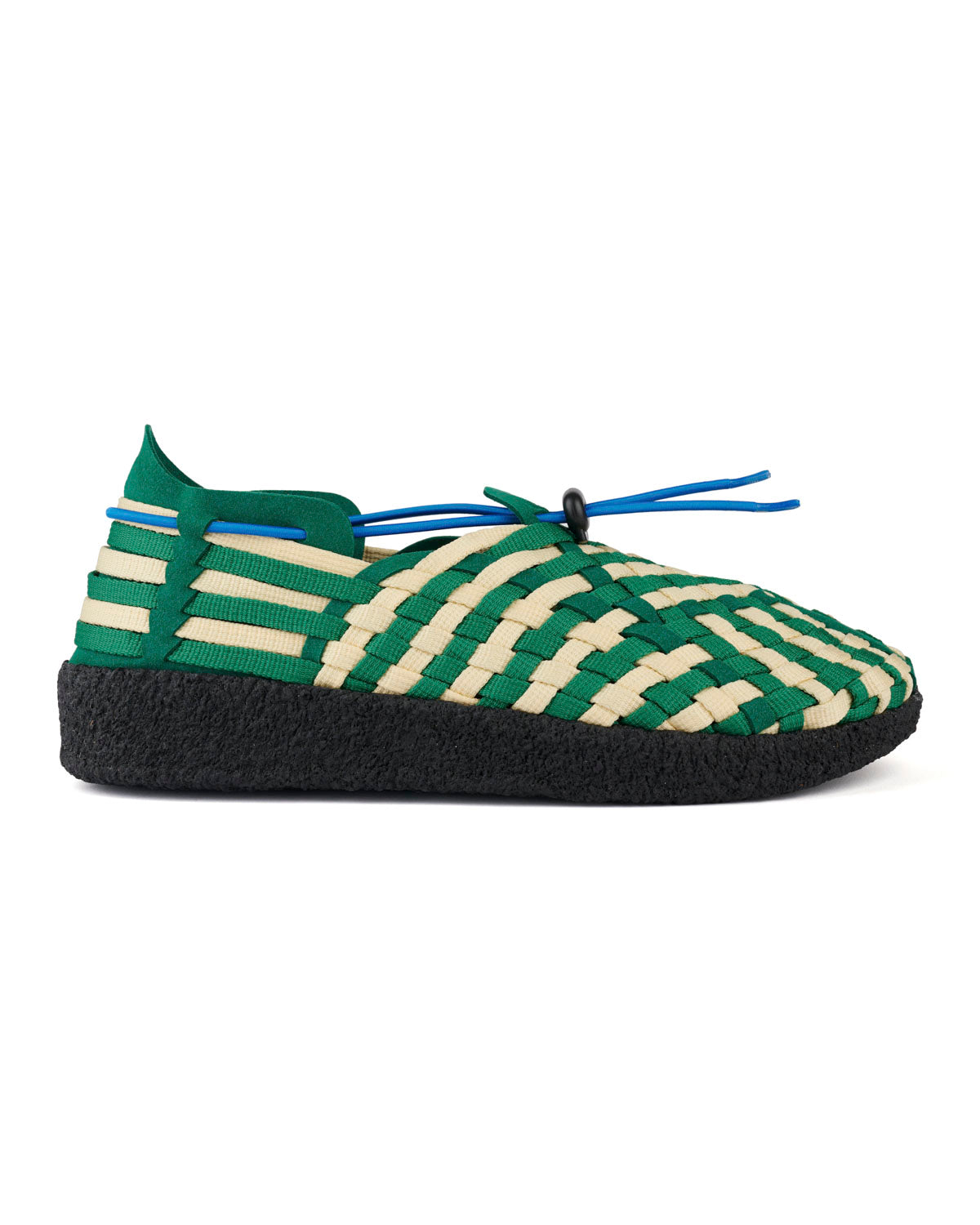 Men's Malibu Latigo Woven Shoe - Green/Natural/Black 1