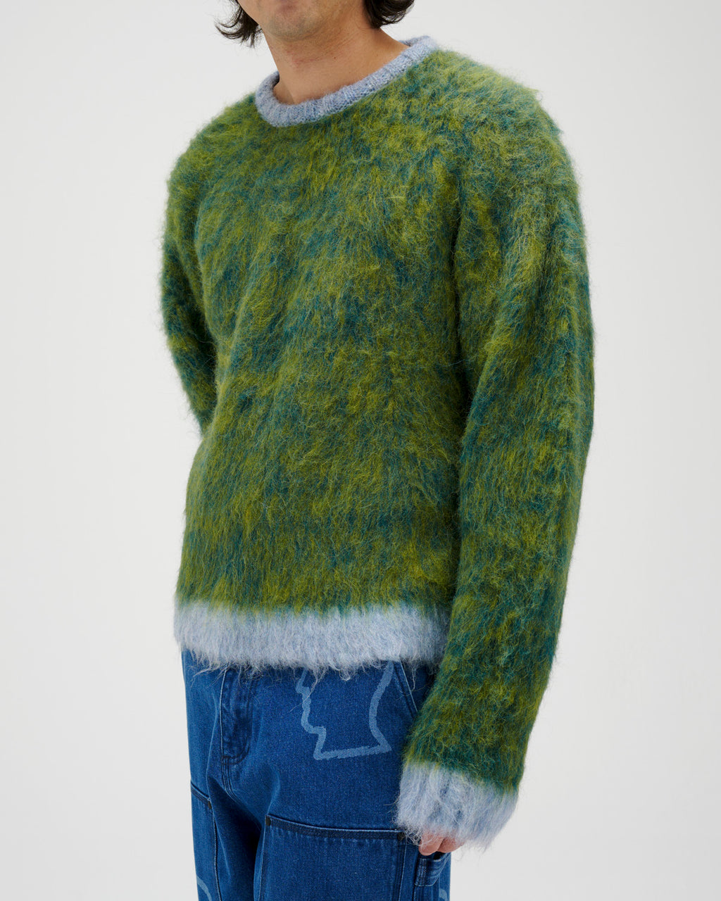 Marled Alpaca Crewneck Sweater - Mallard 5