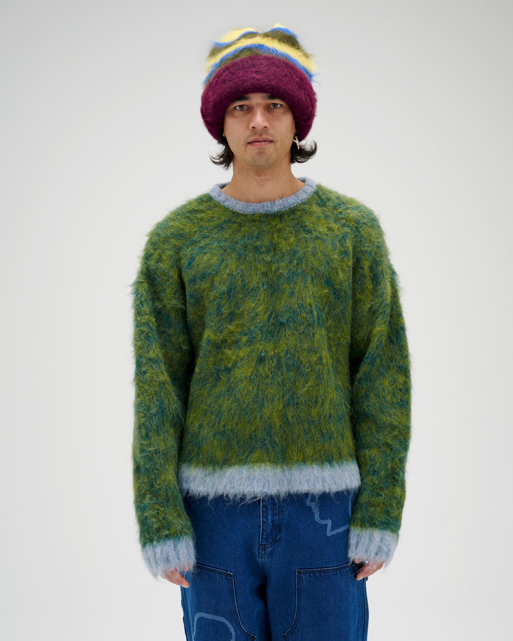 Marled Alpaca Crewneck Sweater - Mallard 4