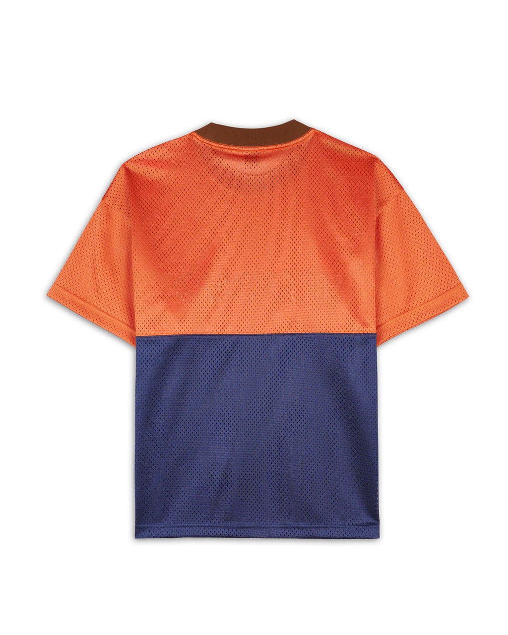 Maze Football Mesh Shirt - Orange/Navy 2