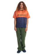 Maze Football Mesh Shirt - Orange/Navy 4