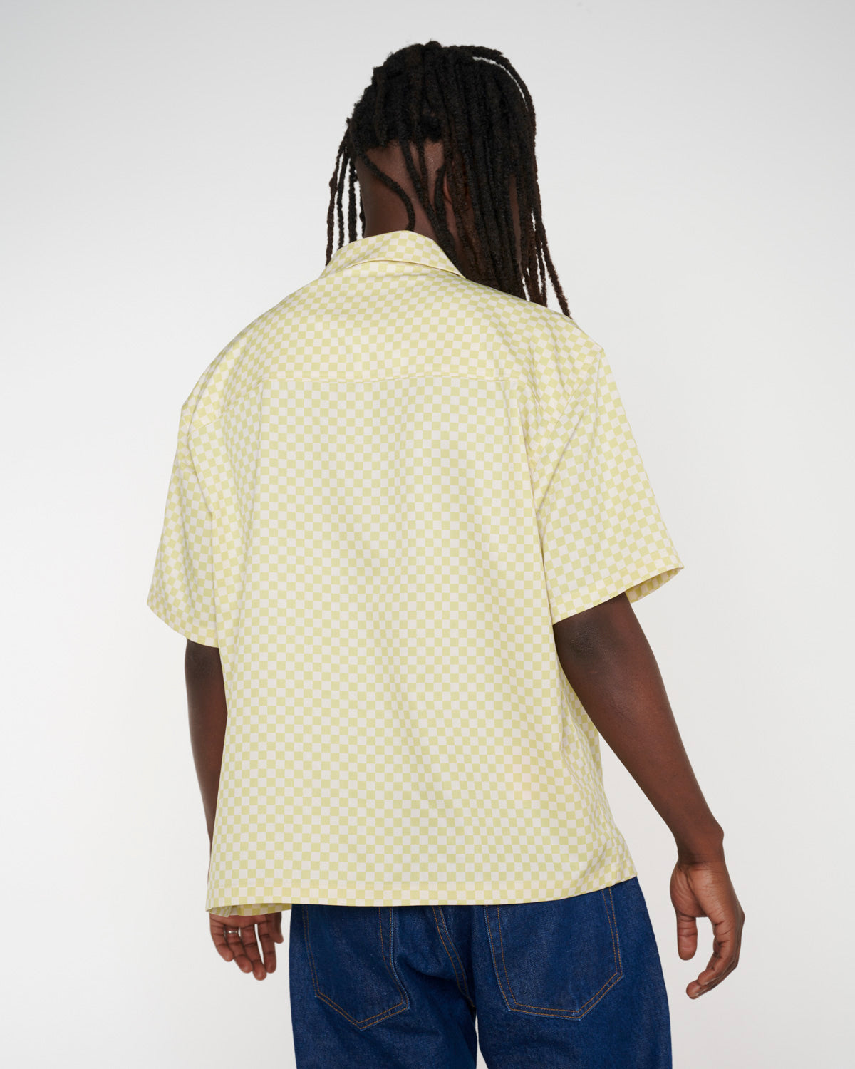 Micro Check Short Sleeve Snap Shirt - Keylime 7