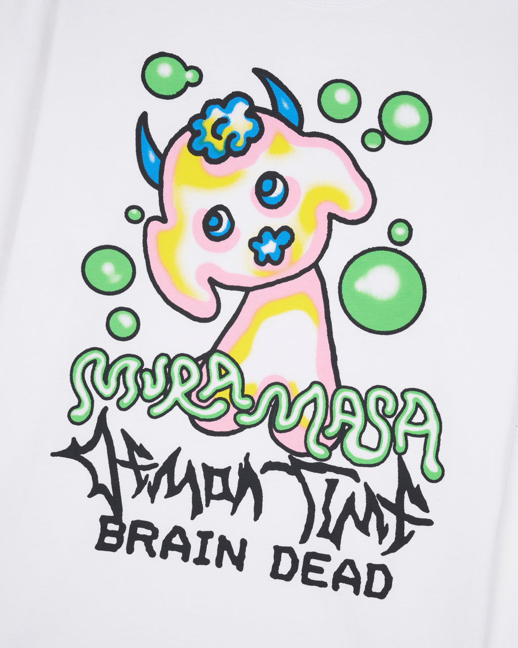 Brain Dead x Mura Masa Demon Time Tee - White 3